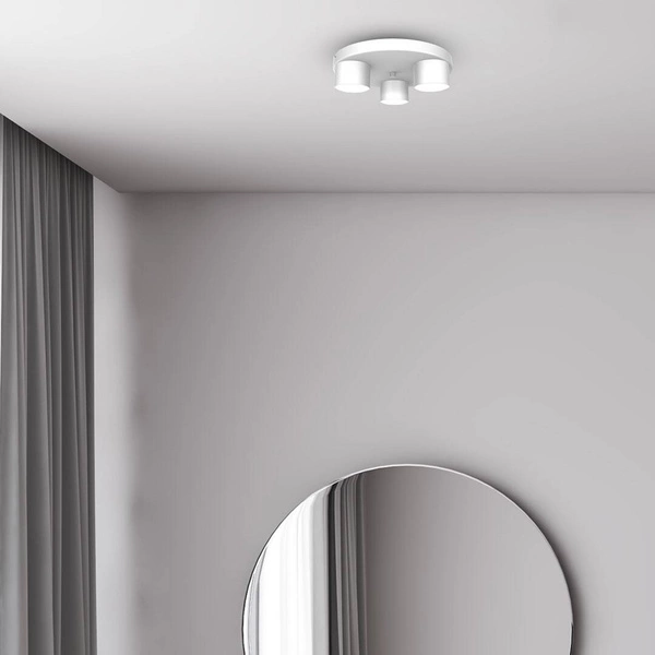 Lampa sufitowa plafon DIXIE WHITE 3x GX53 szer. 30cm | biały