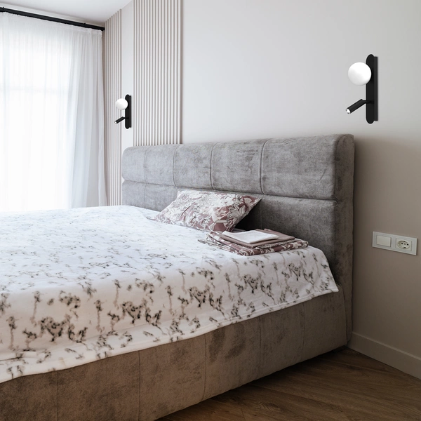 Kinkiet SIRIO, MLP8404, czarny/biały, 2x25W G9