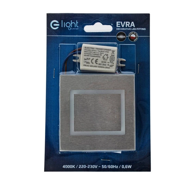 Oprawa schodowa LED 0.6W EVRA barwa neutralna 4000K EKS0391