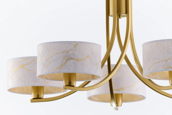 Klasyczny Żyrandol ARTHUR wys. 71cm 5xE27 15W IP20 | złoty połysk