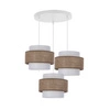 Lampa wisząca, talerz, JUTA, 33-18069, biały/beżowy, 3x40W E27