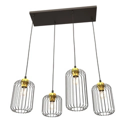 Lampa wisząca Emibig VANDER 4 BL GOLD 1364/4