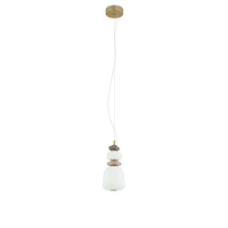 Lampa wisząca CERAMIC VERTICAL LED 12W 3000K 950lm wys.152cm szer.17cm | Szary-Brąz 11702