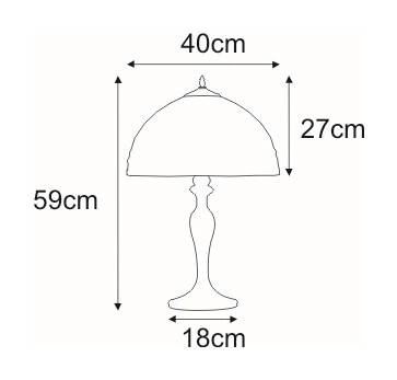 Lampka stołowa / nocna K-G162208 z serii TIFANY