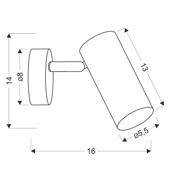 Kinkiet COLLY, 91-01658, czarny, 1x15W GU10
