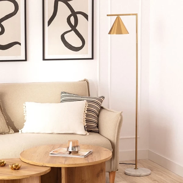 Lampka Podłogowa Złota Abruzzo Valentino E27 150cm