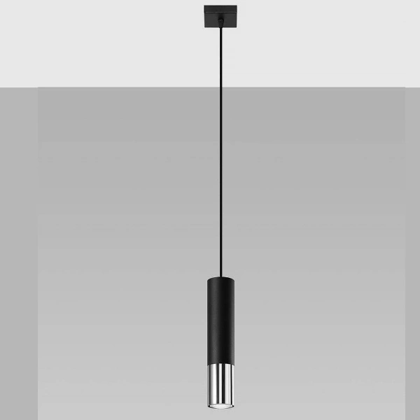 Lampa wisząca LOOPEZ 1 czarny/chrom SL.0940