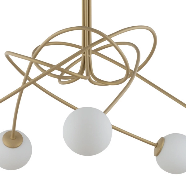 Nowoczesna lampa sufitowa VELVET 5x G9 12W wys.66cm | złoty