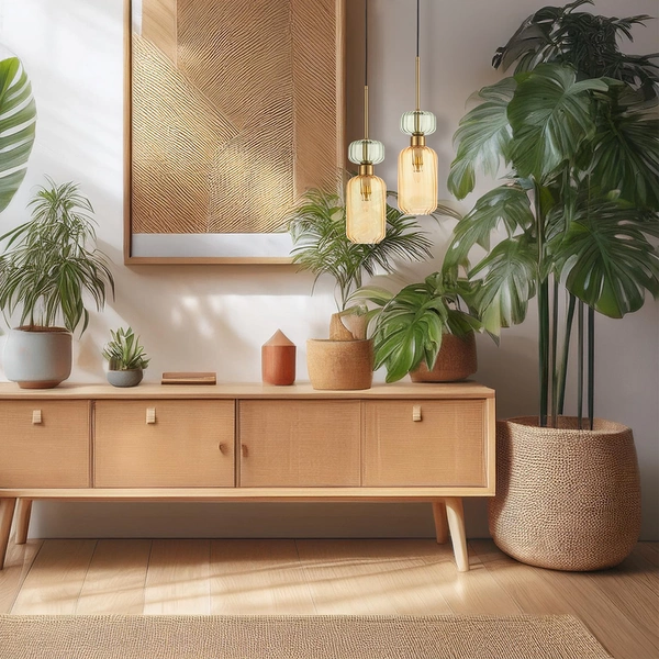 Lampa wisząca MOLLY AMBER 1xE14