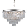 Lampa wisząca żyrandol Verdes śr. 67cm 11xE14| srebrna