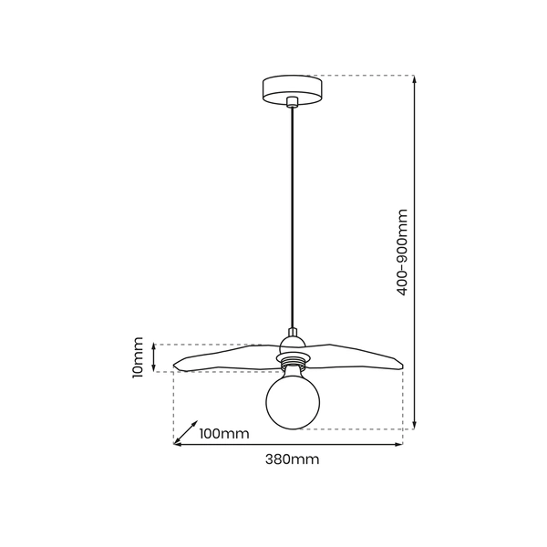 Lampa wisząca FARFALLA, złoty/czarny, 1x60W E27, MLP8340