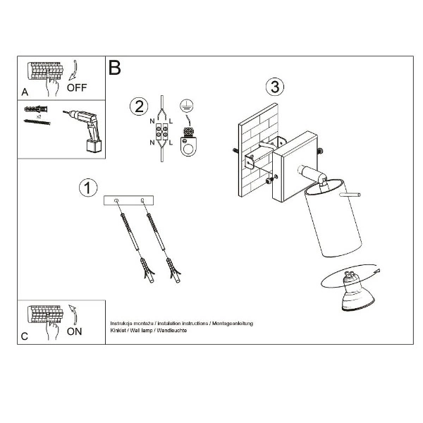Kinkiet RING Stal kolor Biały max. 12 W LED, SL.0087