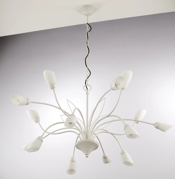 Klasyczny Żyrandol GLORIOSA wys. 165cm 15xG9 14W IP20 | piaskowo-szary