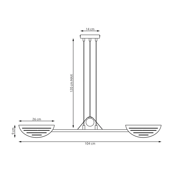 Lampa wisząca Emibig SABER 4 BL 1430/4