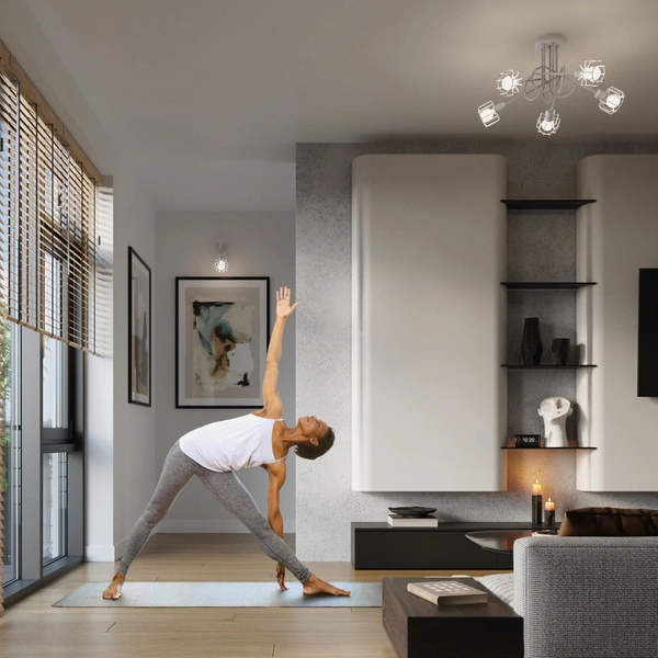 Lampa sufitowa BELUCI 2, biały/chrom, 2x40W E14, SL.1112