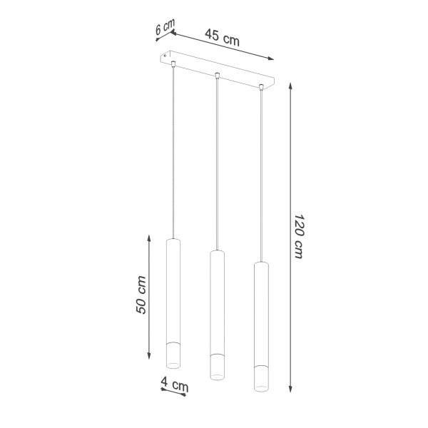 Lampa wisząca WEZYR 3 SL.0959 biała 3xG9
