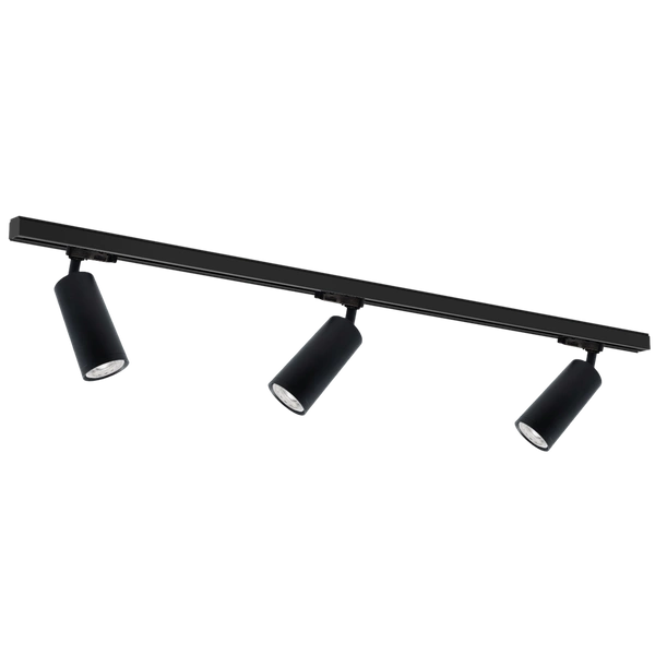 Zestaw Szynoprzewód 3xMica (GU10) + Prowadnica 1,5m - Czarny, ML8277