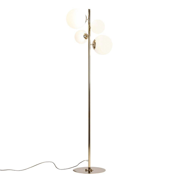 Aldex Lampa podłogowa BLOOM 1091A30 złoty/biały 2x40W E14 + 2x60W E27