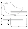 Kinkiet dziecięcy IQ Kids Bird z półką, 21-85054, różowy, 5W LED, barwa neutralna 4000K