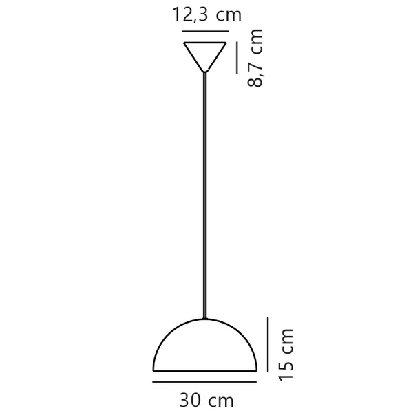 Lampa wisząca ELLEN E27 40W Metal | Czarny