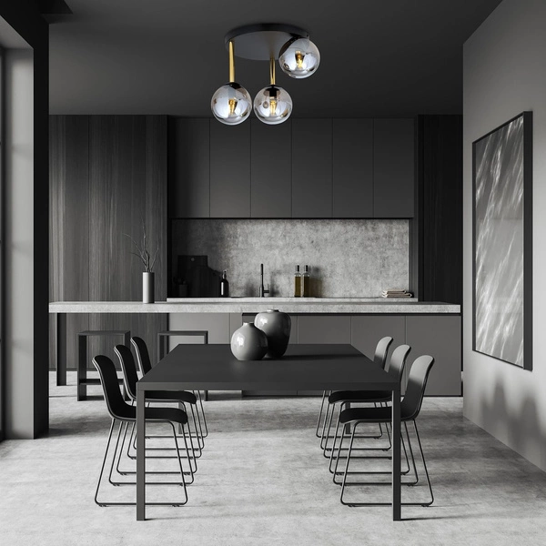 Lampa sufitowa Emibig DOLCE 3 BL GRAFIT 1259/3