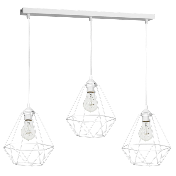 Lampa wisząca BASKET, biała, 3x60W E27, MLP7213