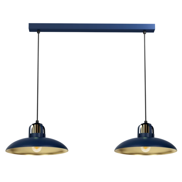 Lampa wisząca FELIX NAVY BLUE/GOLD 2xE27
