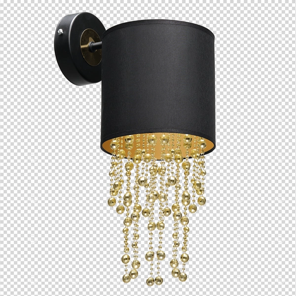 Nowoczesny kinkiet ALMERIA BLACK/GOLD 1xE27 MLP6438