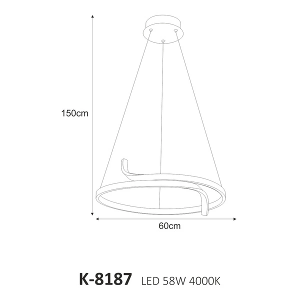 Lampa wisząca K-8187 z serii KALPA