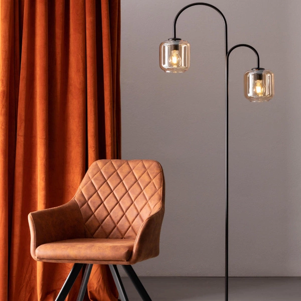 Klasyczna lampa stojąca do salonu SHINE E27 60W wys. 164cm | transparentny