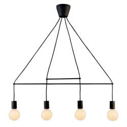 Lampa wisząca ALTO 34-70913 czarna matowa 4x40W E27