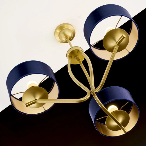 Klasyczny Żyrandol KASZMIR wys. 58cm 3xE27 15W IP20 | złoty połysk