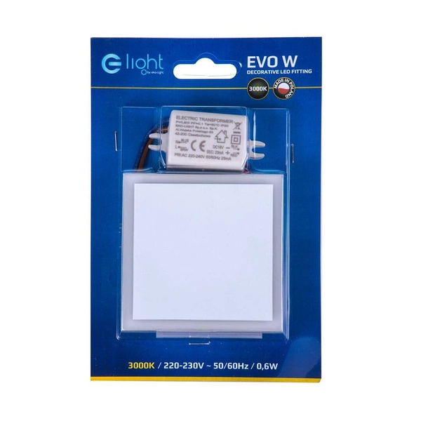 Oczko schodowe kwadrat EVO WHITE Ciepły 3000K