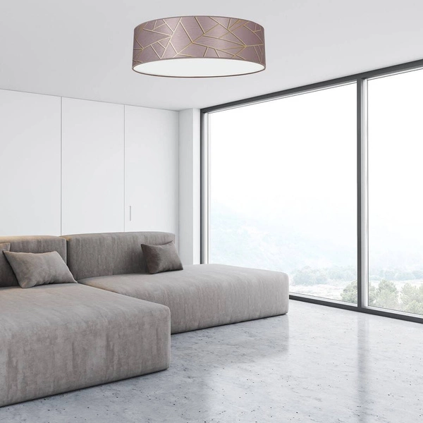 Lampa sufitowa ZIGGY PINK, MLP7586, 50 cm, różowy/złoty, 3x60W E27
