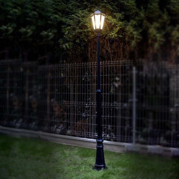 Lampa stojąca masztowa zewnętrzna 190-290cm Retro Maxi OGMWN 1 | czarny