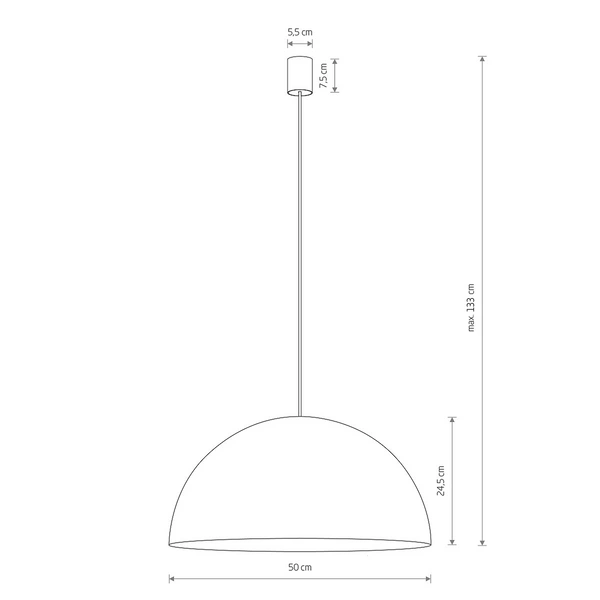Lampa wisząca HEMISPHERE SUPER L WHITE-GOLD śr. 50cm 4xGX53 | biały/złoty 10700