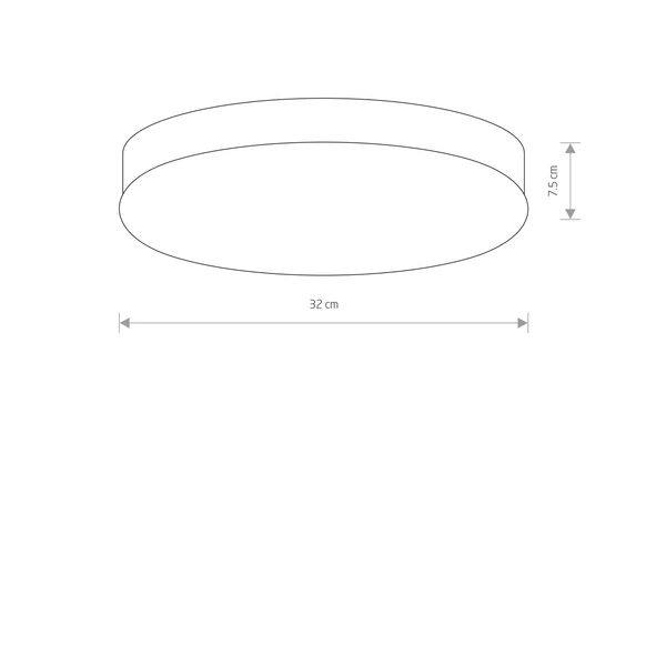 Plafon KASAI CZARNA 32cm 7952