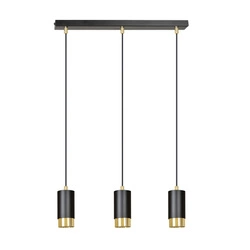 Lampa wisząca Emibig FUMIKO 3 BL/GOLD 817/3