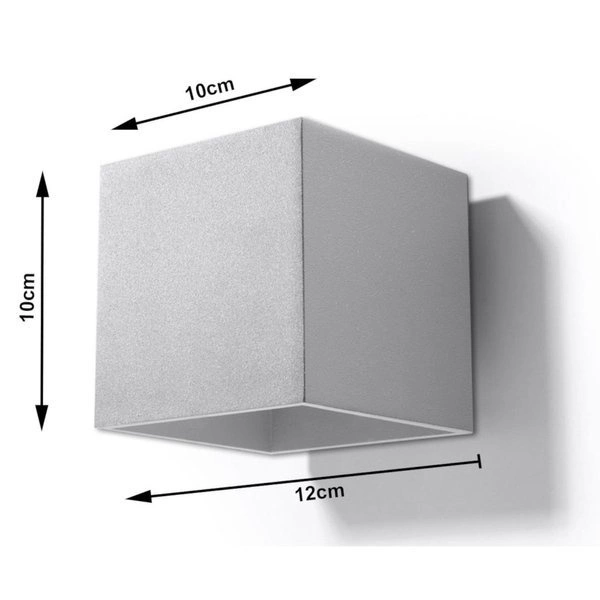 Kinkiet Sollux QUAD 1 szary 12W LED, SL.0058