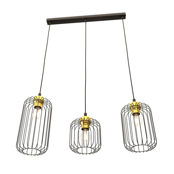 Lampa wisząca Emibig VANDER 3 BL GOLD 1364/3