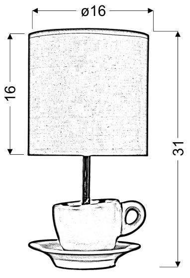 Lampa stołowa/nocna CYNKA 41-34830 pistacjowa 1x60W E27