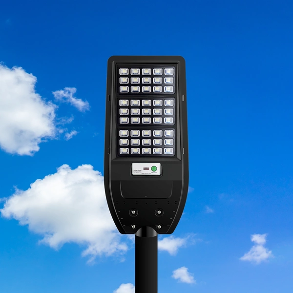 Latarnia solarna Via, czarna, 100W LED, barwa zimna 6000K, 1200lm, EKO9094
