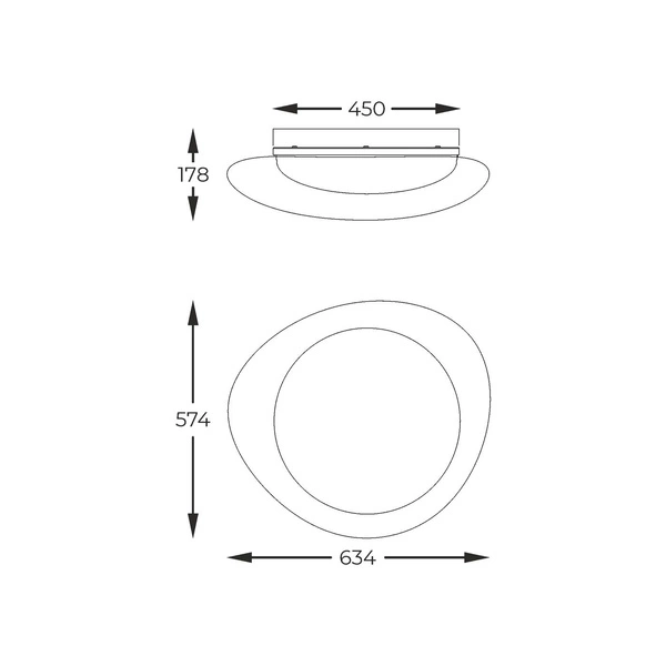 FM2201001-570 AURA LAMPA SUFITOWA BIAŁA/WHITE
