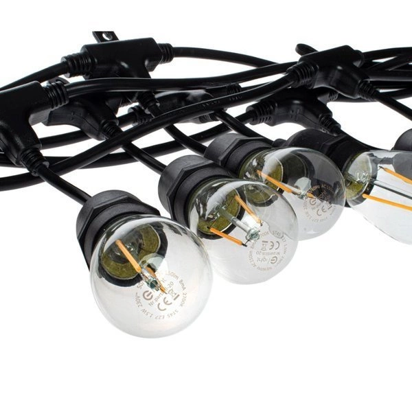 Girlanda EKO 7063 15m z żarówką filamentową 15x0,5W | czarny