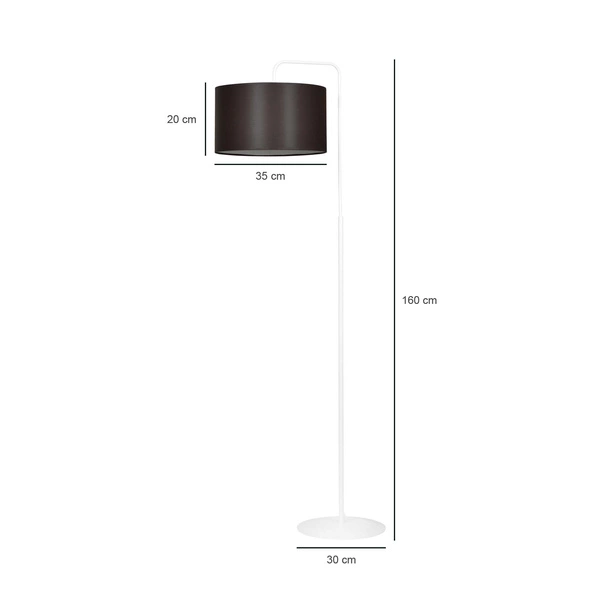 Lampa podłogowa Emibig TRAPO LP1 WH WENGE 574/1