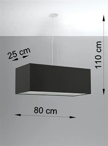 Nowoczesna lampa wisząca SANTA BIS 80 SL.0780 czarna 3xE27