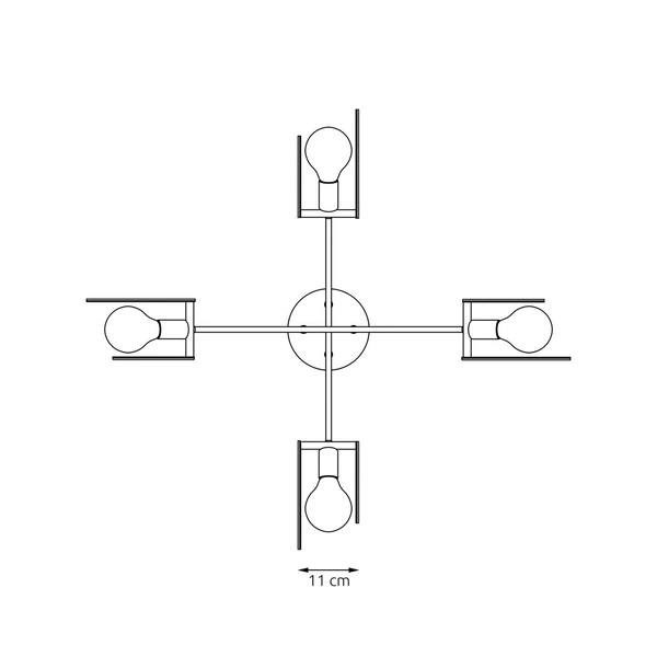 Lampa wisząca Emibig SKIVA 4 BL 1409/4