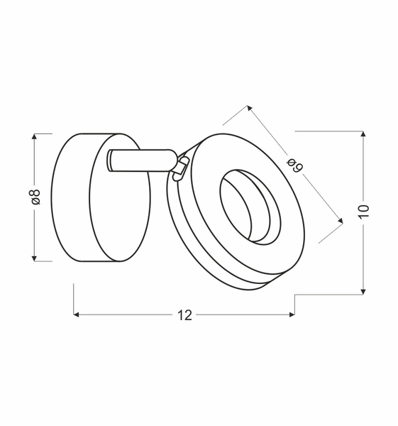 Kinkiet THEMA 1x5W LED, chrom, barwa ciepła 3000K, 91-60761