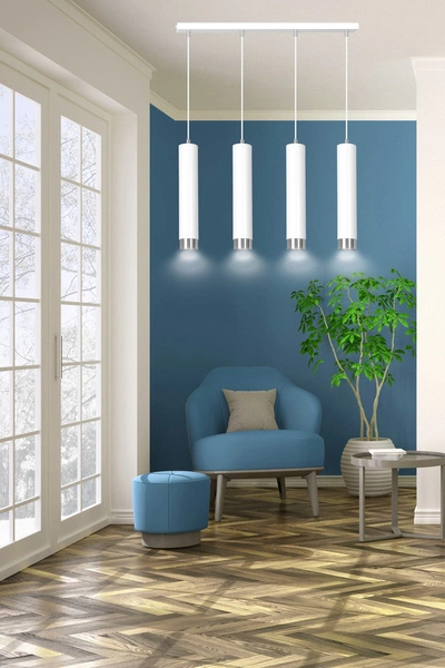 Lampa wisząca Emibig KIBO 4 WH/CHROME 641/4