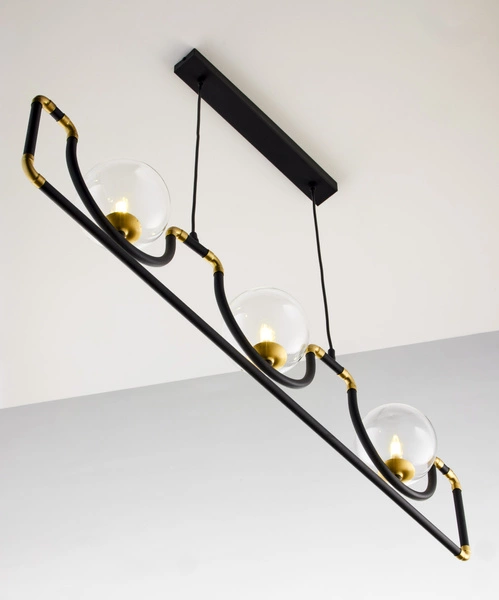 Nowoczesna Lampa wisząca HANZA wys. 30-100cm 3xG9 14W IP20 | Złoty